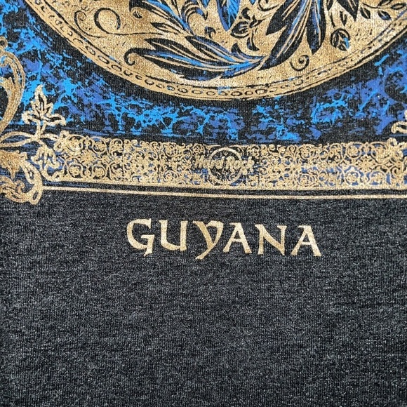 Women’s Hard Rock Cafe Couture GUYANA  Black GUITAR graphic tee Shirt top Sz M - Picture 4 of 6